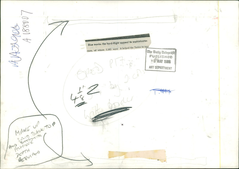 Poster and pamphlets political:blue movies. - Vintage Photograph