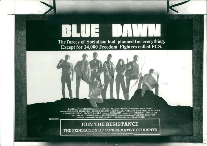 Poster and pamphlets political:blue movies. - Vintage Photograph