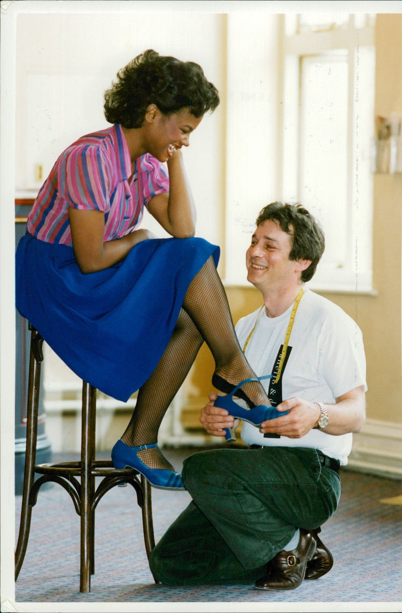 Carmen Jones musical shoe fit. - Vintage Photograph