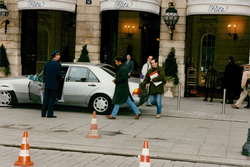 Vincent Lindon headed into his Mercedes outside the Ritz - Vintage Photograph