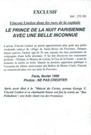 Vincent Lindon on the avenue Geoge V with a girlfriend - Vintage Photograph