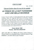 Vincent Lindon on the avenue Geoge V with a girlfriend - Vintage Photograph