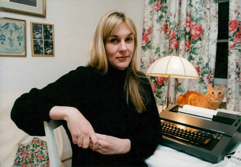 Portrait Swedish journalist Susanne Ljung. - Vintage Photograph