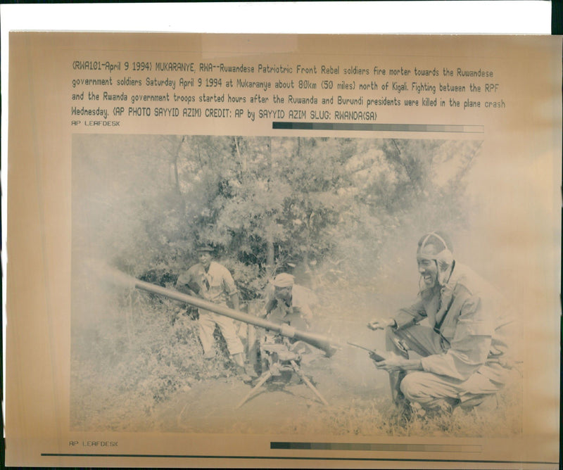 Rwandan Civil War:Patriotic front rabel soldier. - Vintage Photograph