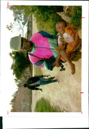 Rwandan Civil War:A little girl found clutching. - Vintage Photograph