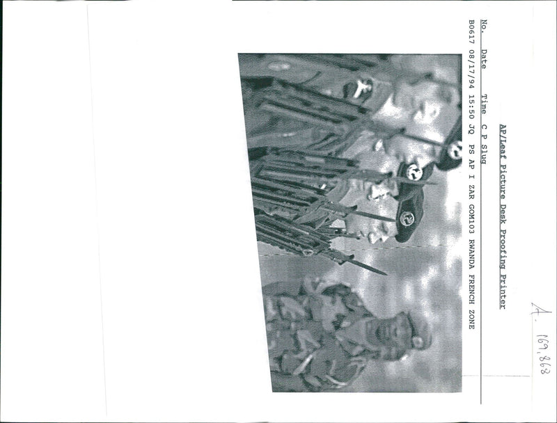 Rwandan Civil War:French zone. - Vintage Photograph