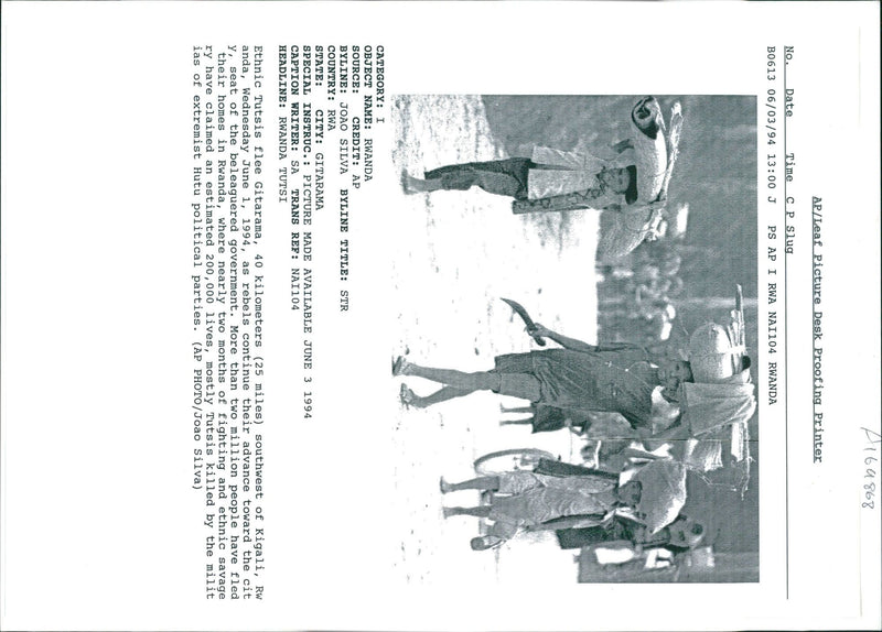 Rwandan Civil War:Continue their advance towards. - Vintage Photograph