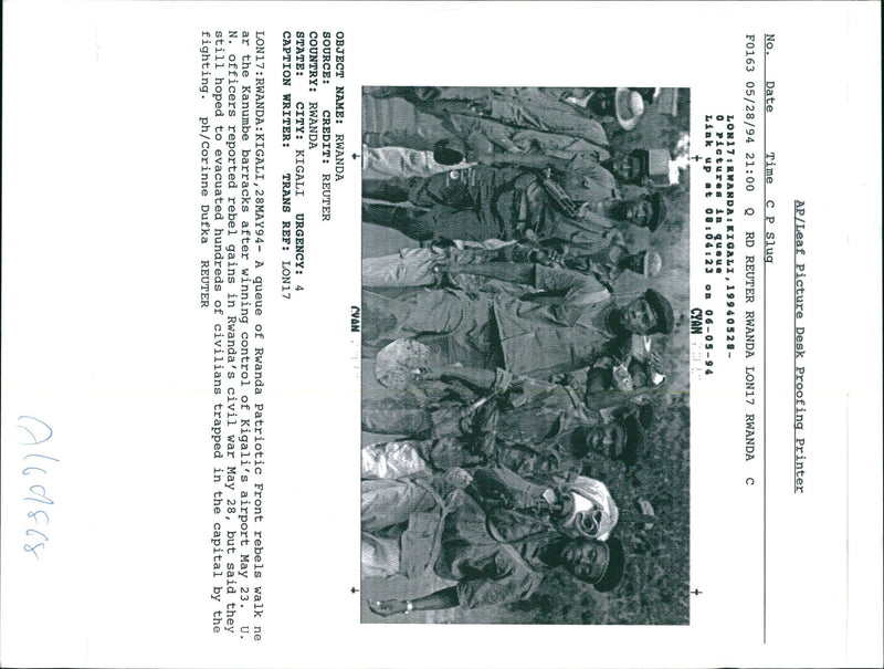 Rwanda War: Rwandan Patriotic Front Rebels. - Vintage Photograph