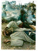 Rwanda War: Rwandan Refugees. - Vintage Photograph