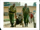 rwanda war.rwandan government soldier. - Vintage Photograph