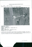 A Rwandan Hutu boy wearing a mask against the threat of disease. - Vintage Photograph