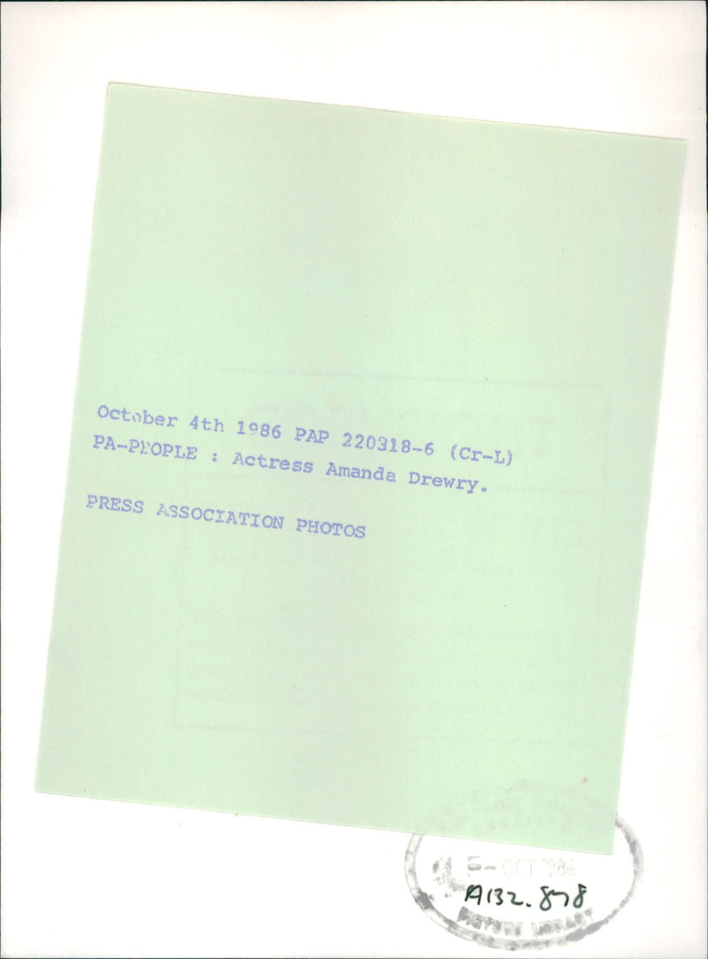 Amanda Drewry - Vintage Photograph