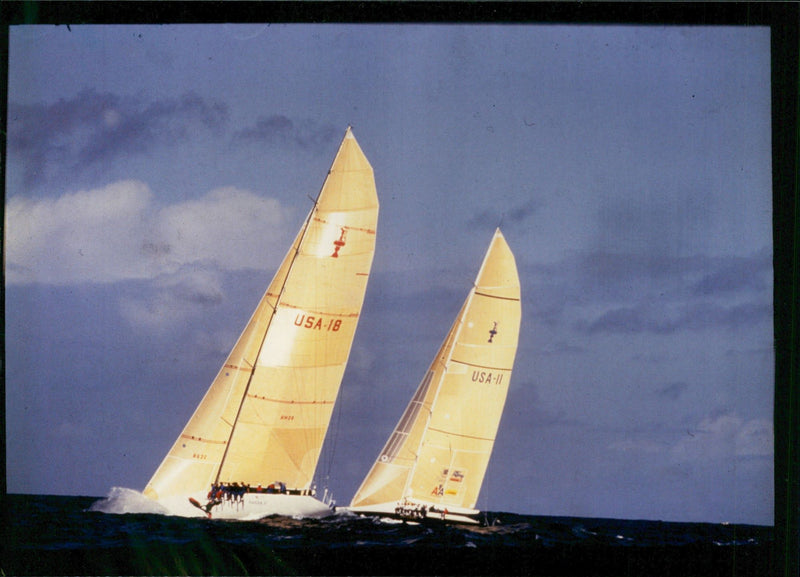Ship: Yacht: U.S.A. - Vintage Photograph