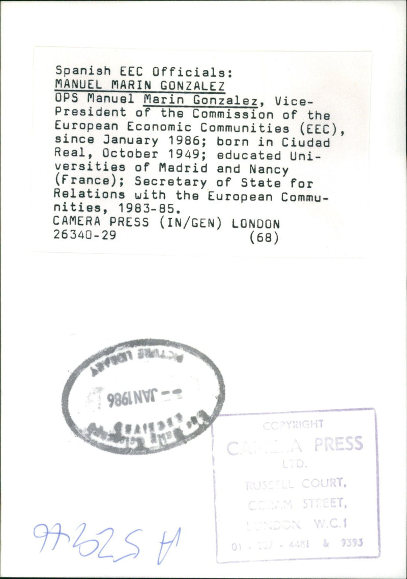 Manuel Marin Gonzalez. - Vintage Photograph