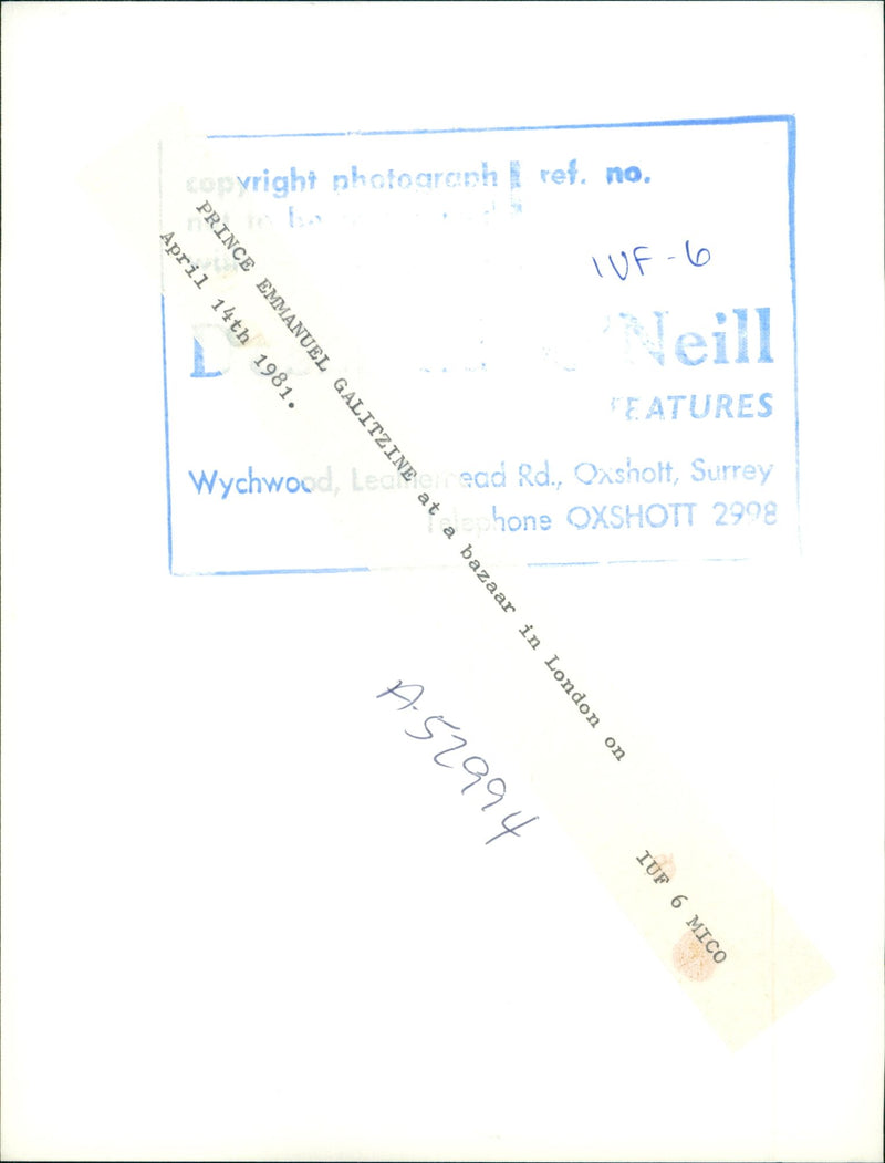 Prince Emanuel Galitzine - Vintage Photograph