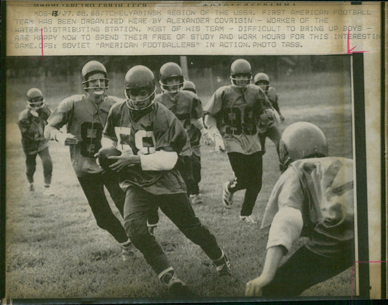 Russia American Football - Vintage Photograph