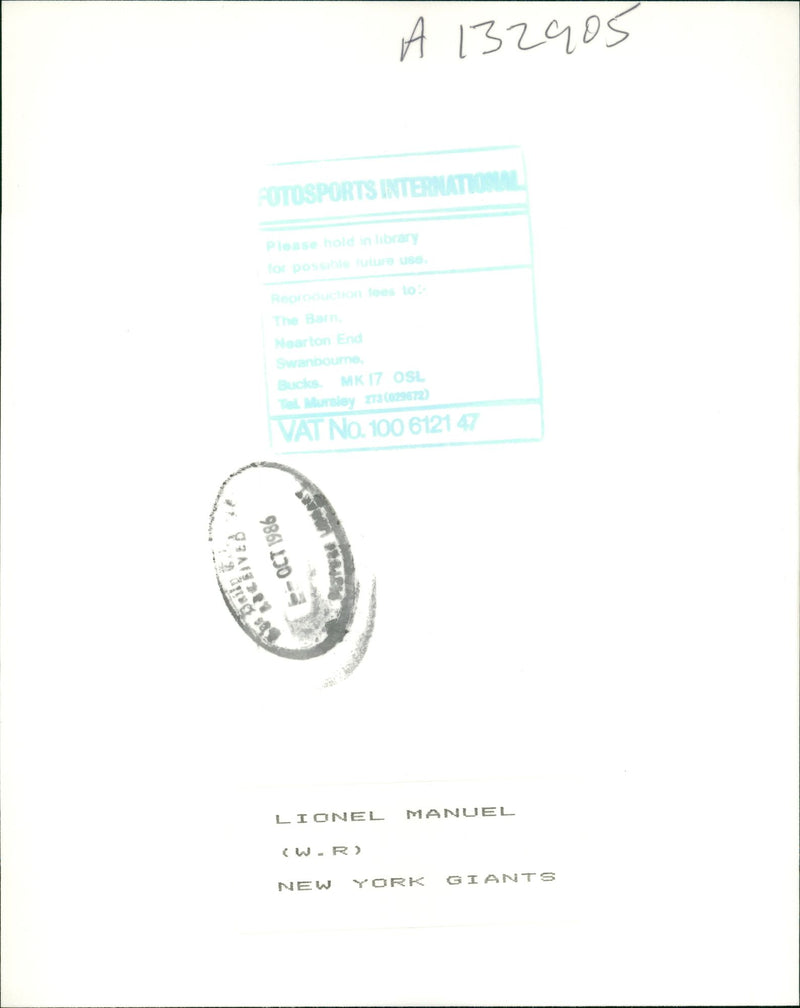 Lionel Manuel. - Vintage Photograph