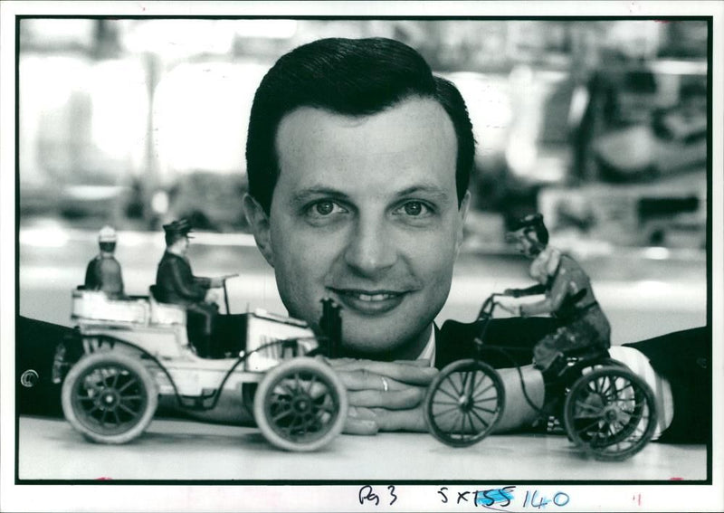 Jeffrey Levitt, chairman of the antique toy dealer mint and box. - Vintage Photograph