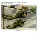 Israel hebron mosque massacre:israeli army sharpshooters take aim. - Vintage Photograph