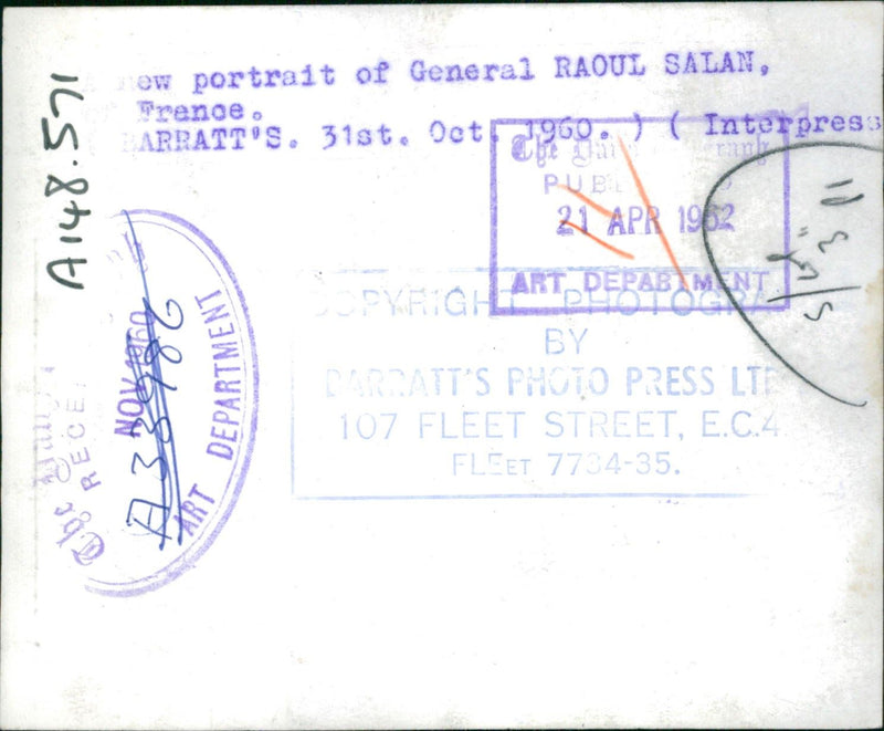 Raoul Salan French general. - Vintage Photograph