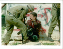 West Bank:Palestinian TV cameraman Iman Tawil. - Vintage Photograph