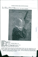 West Bank:A hooded Palestinian activist. - Vintage Photograph