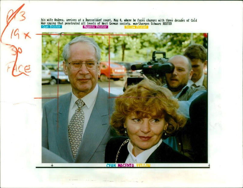 Markus Wolf with his wife Andrea. - Vintage Photograph