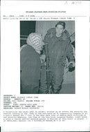 West Bank (Hebron):A Palestinian man and a Israeli soldier. - Vintage Photograph