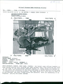 West Bank (Hebron):An Israel army officer pushes a young Jewish settler. - Vintage Photograph