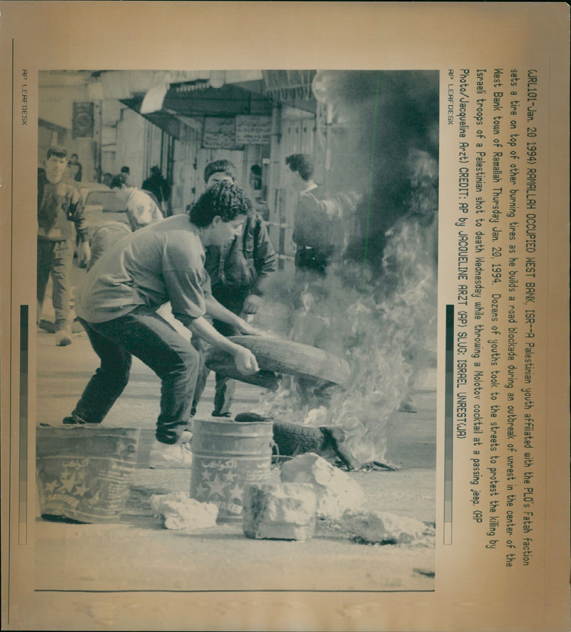 A palestinian youth affiated with plos. - Vintage Photograph