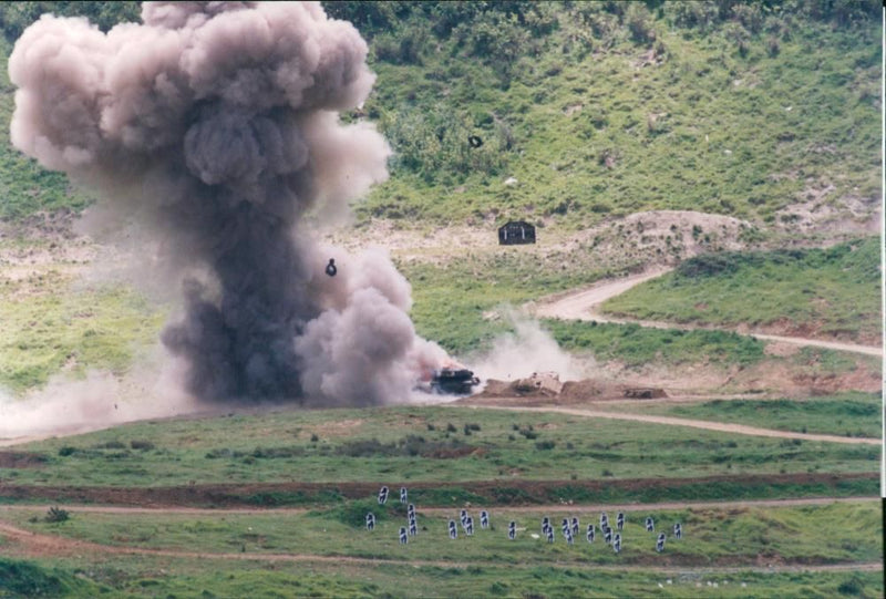 Chieftain tanks destroyed. - Vintage Photograph