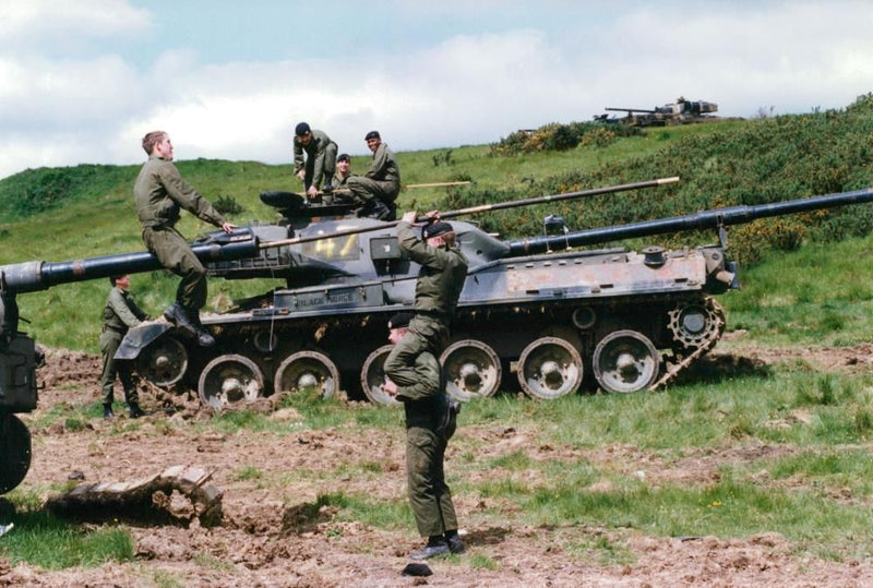 Chieftain tank destroyed. - Vintage Photograph