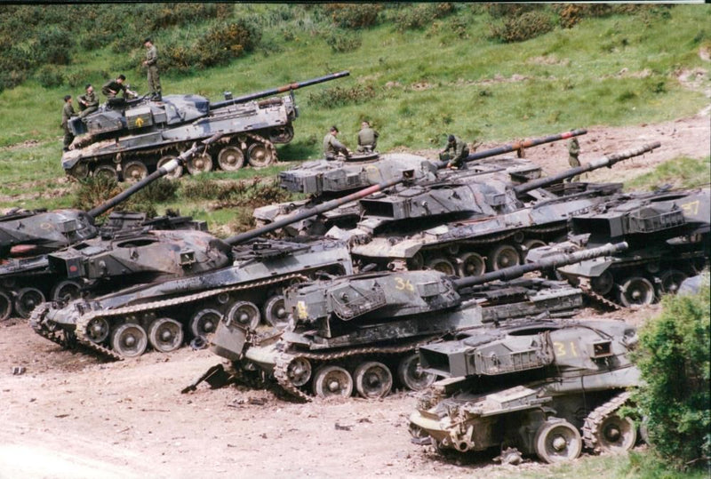 Chieftain tank destroyed. - Vintage Photograph