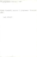 The musician BjÃ¶rn Vickhoff in the program "Comic echo" - Vintage Photograph