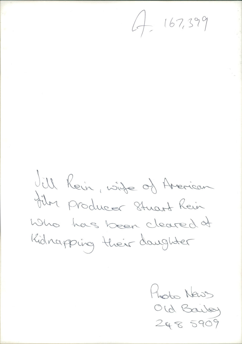 Jill Rein wife of american film producer. - Vintage Photograph