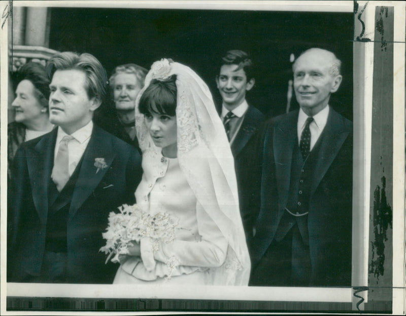 Charles Douglas-Home Journalist,Mr charles douglas home nephew of sir alec douglas home with his bride miss jessica Gwynne. - Vintage Photograph