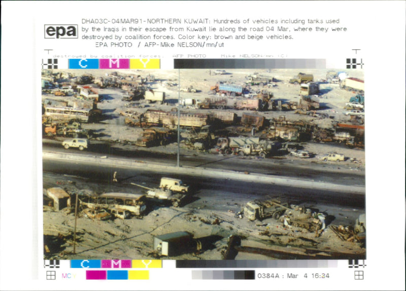 Hundreds of vehicleincluding tanks. - Vintage Photograph