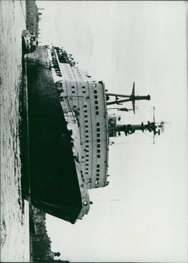 Ship lenin:First Atomic ice breaker. - Vintage Photograph