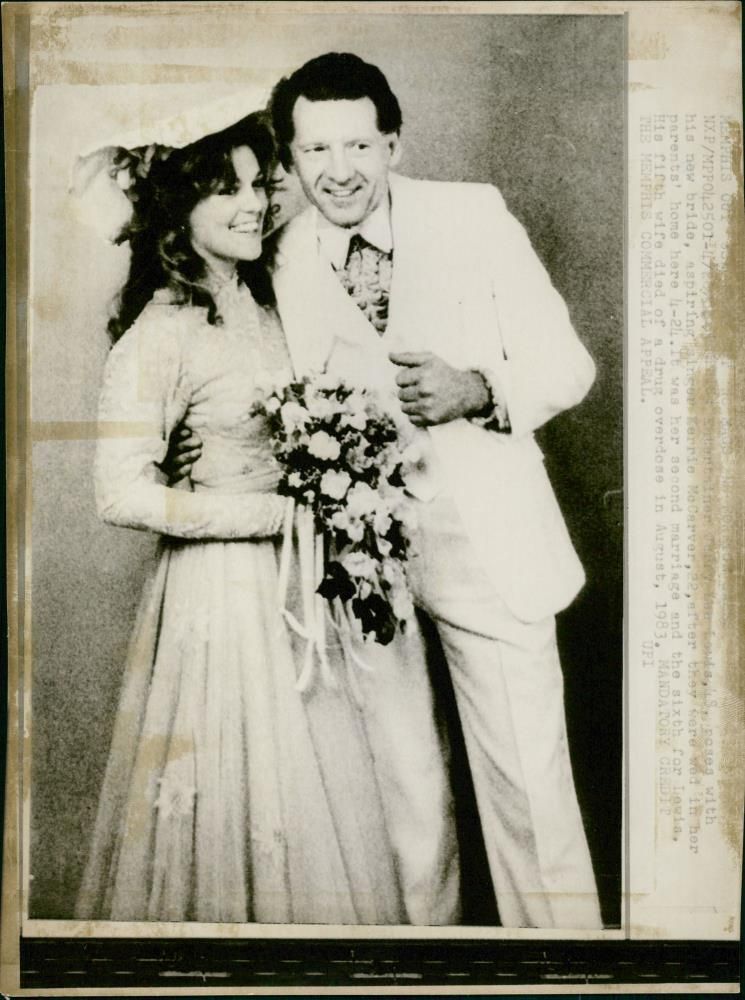 American singer Jerry Lee Lewis with his wife Kerrie McCarver - Vintage Photograph