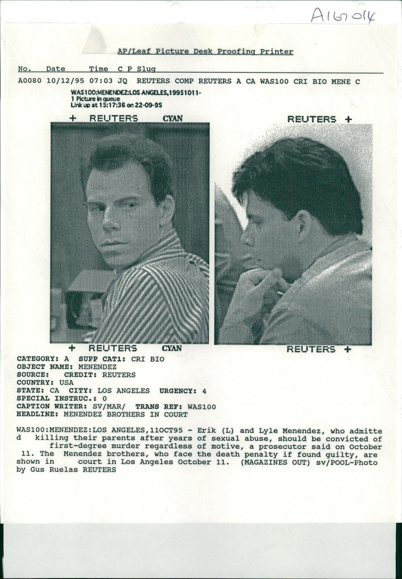 Lyle and Erik Menendez - Vintage Photograph