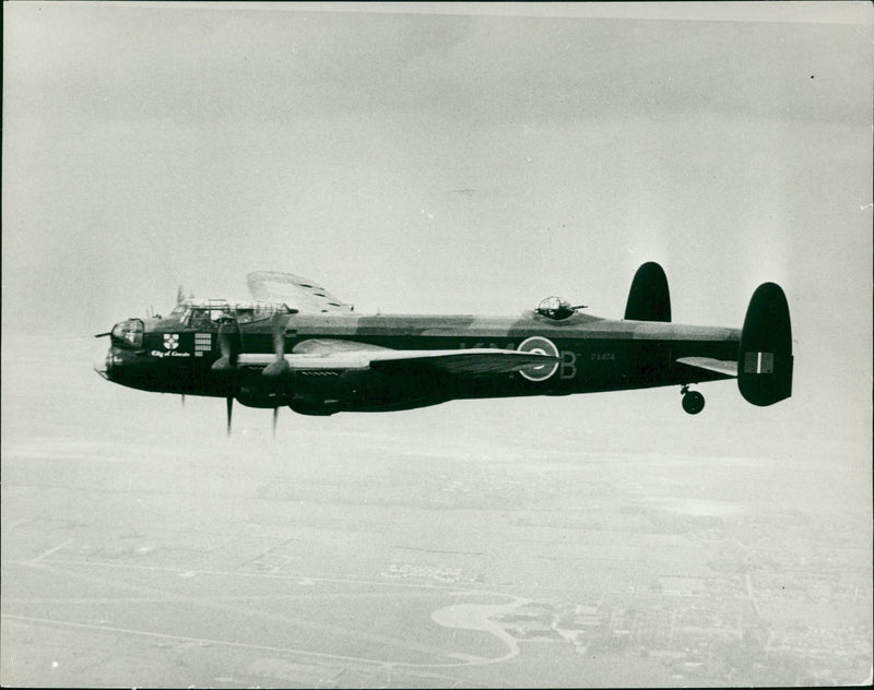Avro Lancaster with turret from Argentina. - Vintage Photograph