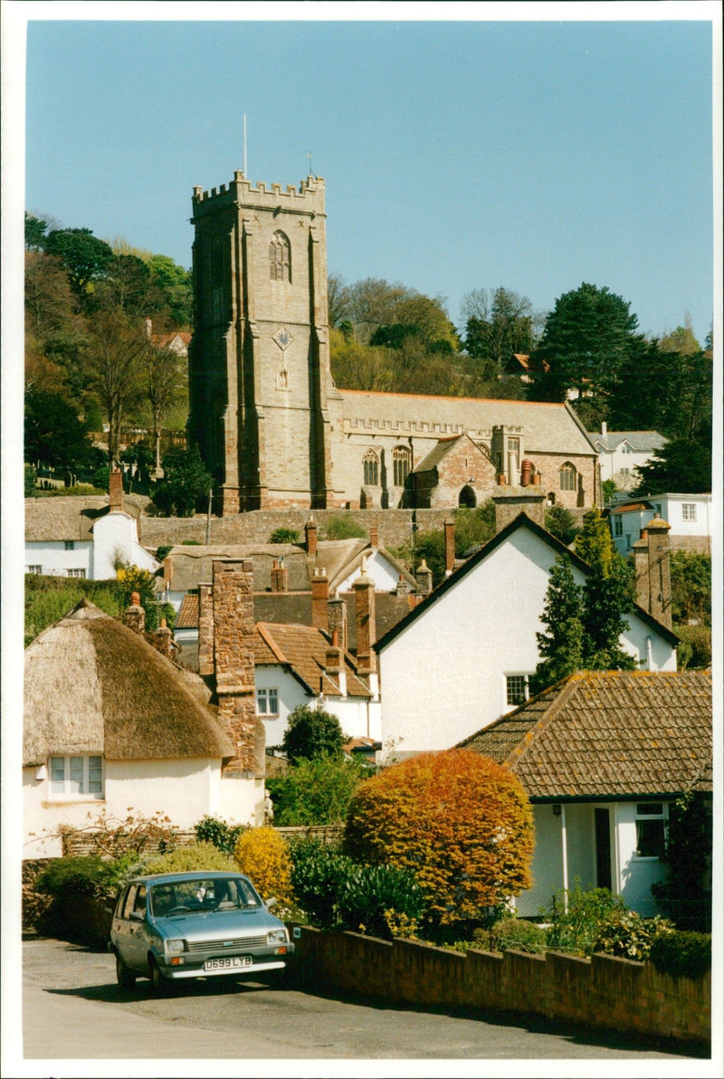 Bell Musical instrument:St michaels church. - Vintage Photograph