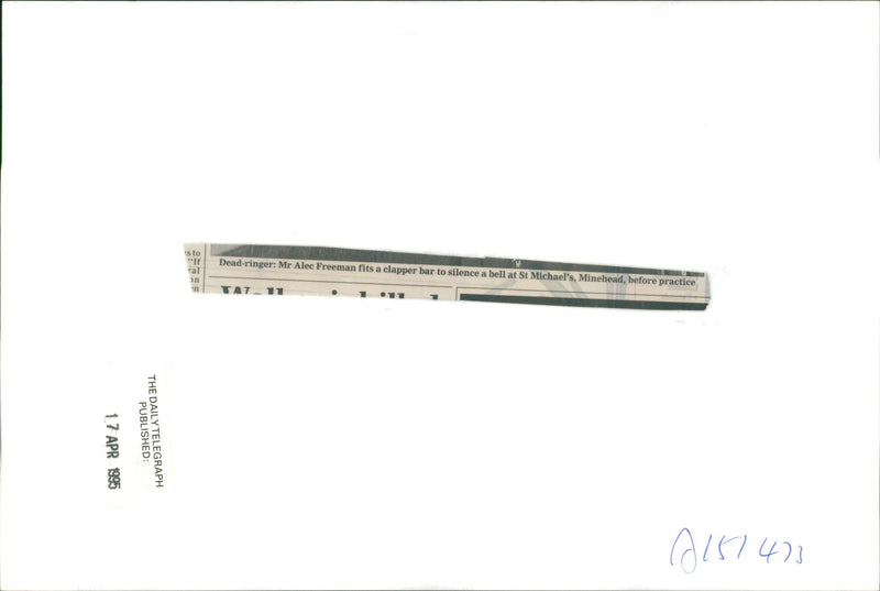 Bell Musical instrument:Mr Alec Freeman. - Vintage Photograph