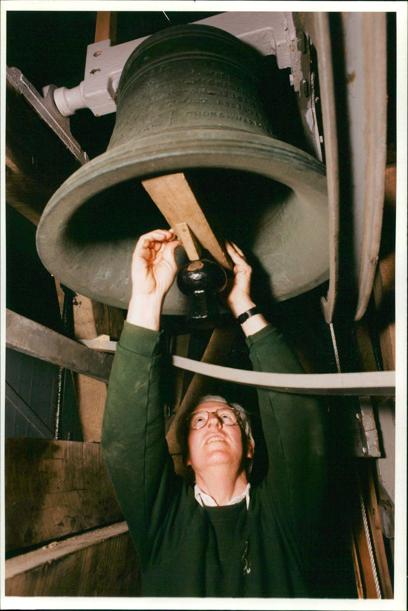 Bell Musical instrument:Mr Alec Freeman. - Vintage Photograph