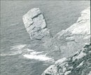 France,Brittany: Eroded rocks. - Vintage Photograph