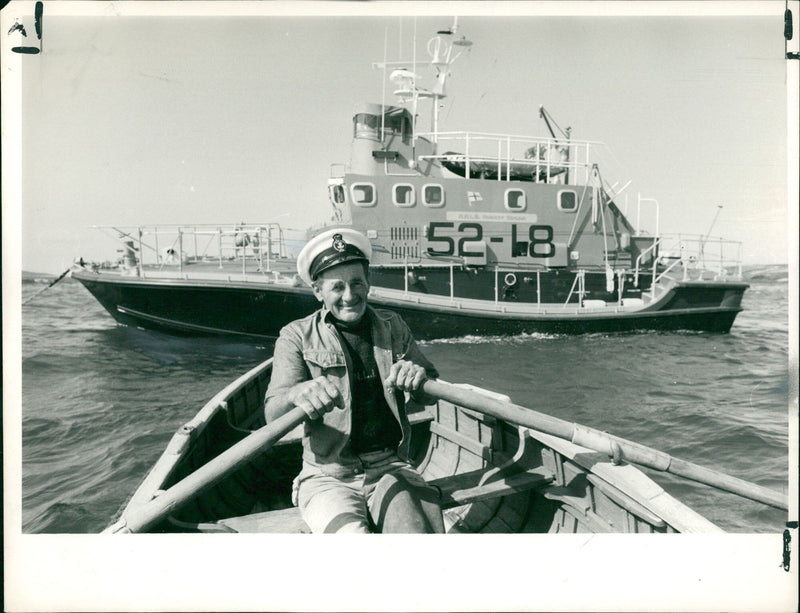 Lifeboat Shipboard:Matt Lethbridge. - Vintage Photograph