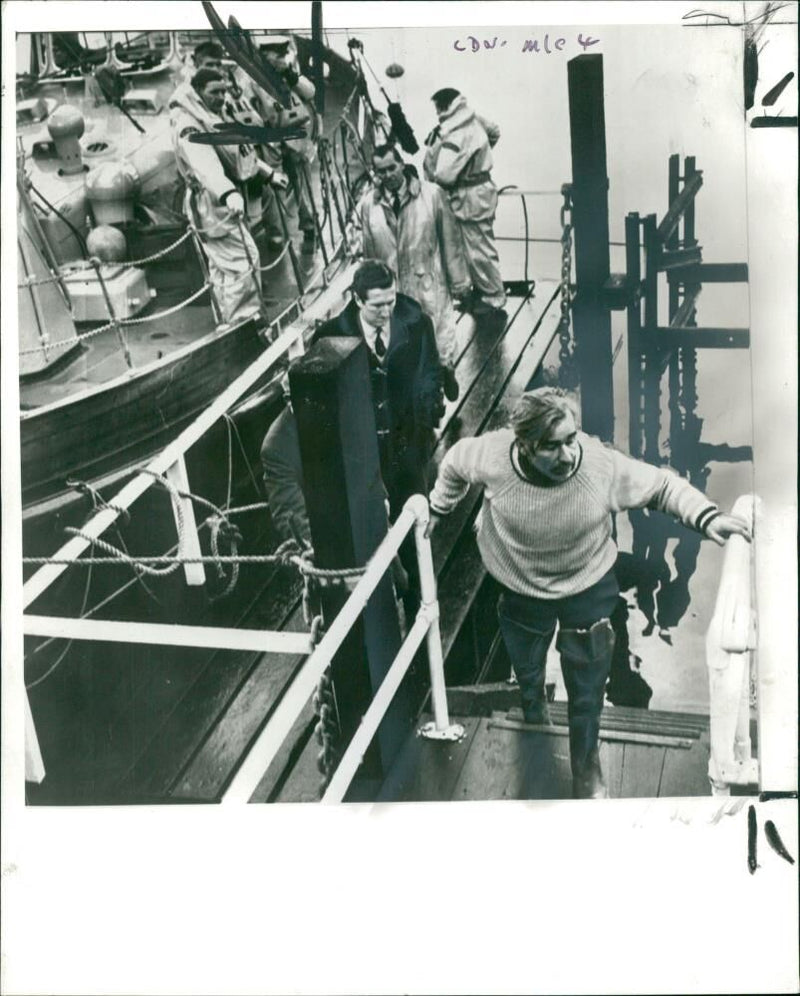 Lifeboat Shipboard:Mr john Buchan. - Vintage Photograph