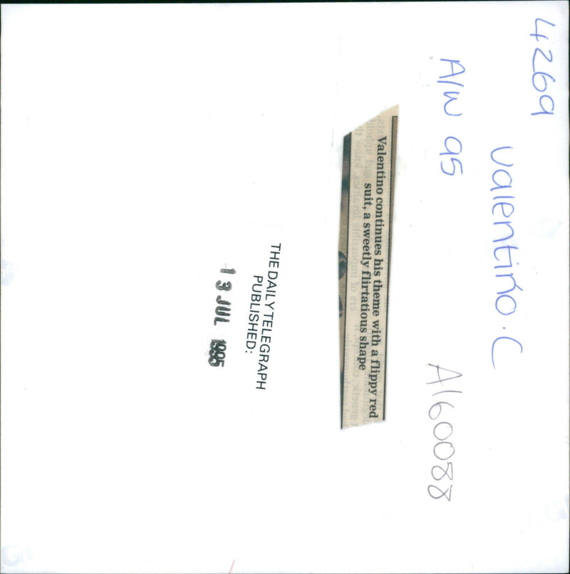 Fashion:Valentino continues his theme. - Vintage Photograph