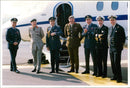 Peter de la Billière is with Patrick Hine,Gen sir,Michael wilkes and sir john. - Vintage Photograph