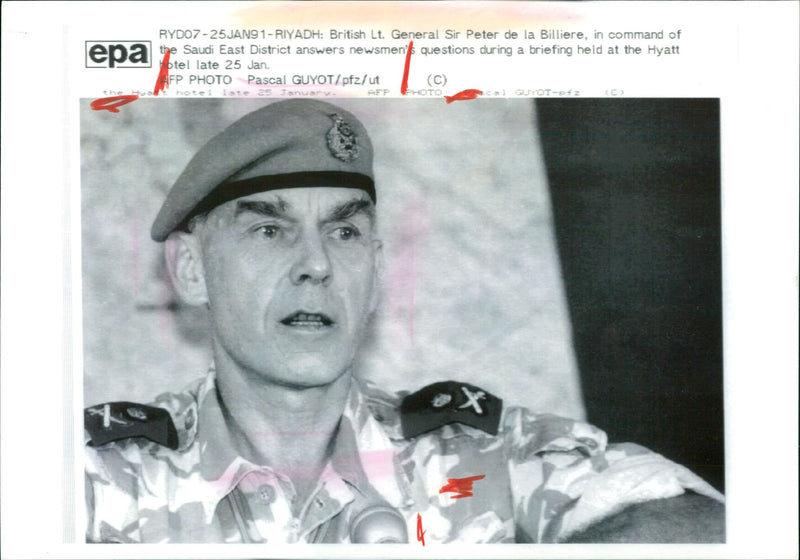 Peter de la BilliÃ¨re General. - Vintage Photograph